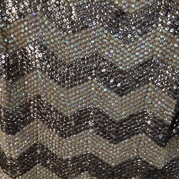 Alice + Olivia chevron sequin champagne beige - Picture 6 of 8